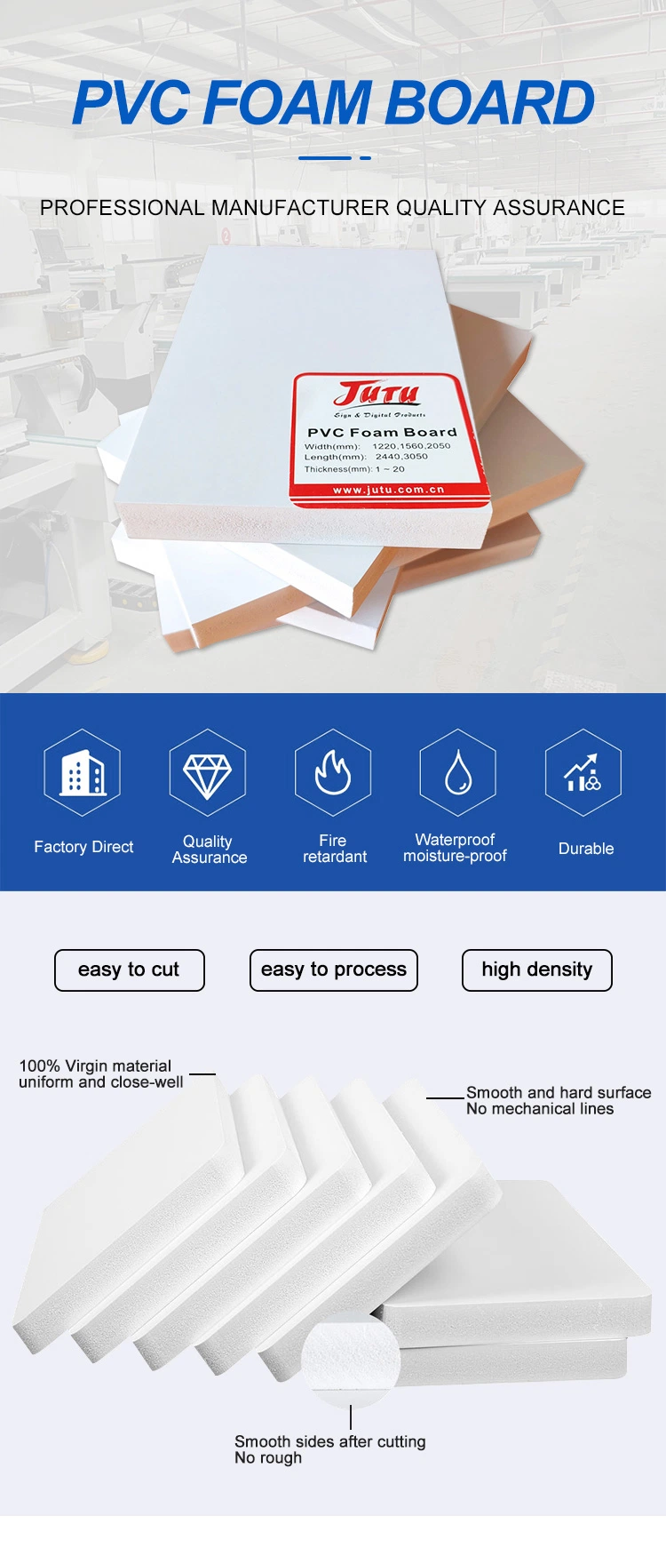 Fire Resistance Celuka Co-Extruded PVC Foam Board for Bathroom &amp; Cabinet