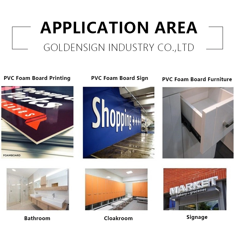 Goldensign Co-Extruded Sheet Extruded PVC Celuka Foam Board /PVC Foam Board for Kitchen Cabinets